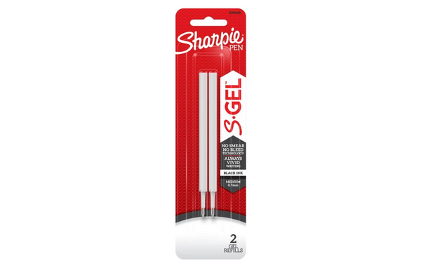 SHARPIE S-GEL MEDIUM POINT REFILL 0.7MM (BLACK), PKT 2 SHARPIE S-GEL MEDIUM POINT REFILL 0.7MM (BLACK), PKT 2