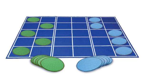 TENS FRAME RUG INCLUDING DISCS (3M X 2M)