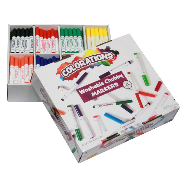 COLORATIONS CHUBBY MARKERS, SET 200