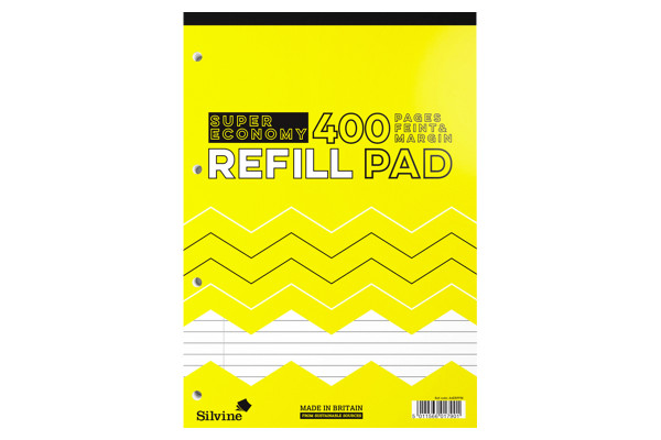 SILVINE SUPER ECONOMY REFILL PAD A4 400 SHEETS