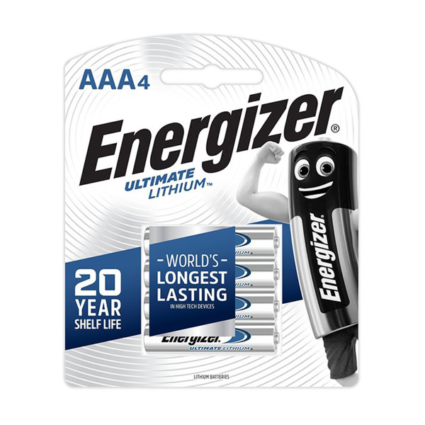ENERGIZER AAA LITHIUM BATTERY, PKT 4