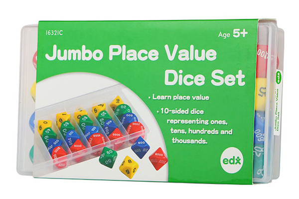 EDX JUMBO PLACE VALUE DICE SET EDX JUMBO PLACE VALUE DICE SET