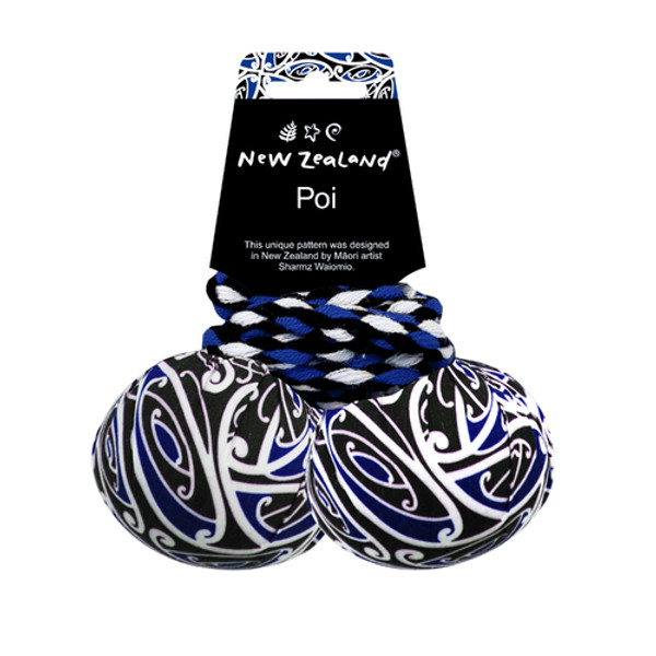 NZ POI WITH PATTERNED FABRIC, BLUE