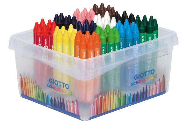 GIOTTO CERA MAXI WAX CRAYONS, CLASSPACK 96