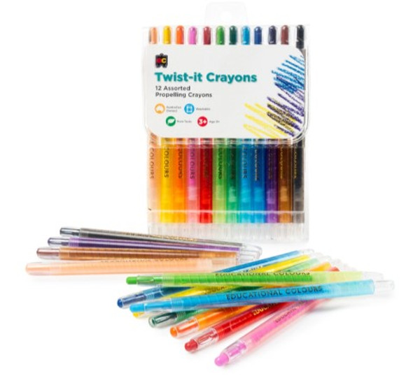 EC TWIST IT CRAYONS, PKT 12
