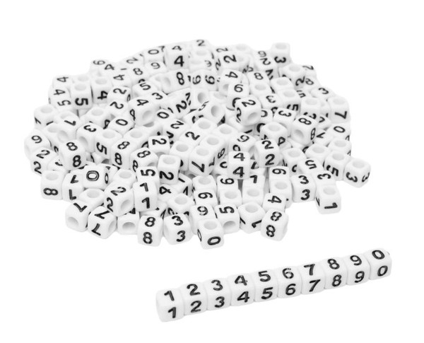 NUMBER BEADS, PKT 300