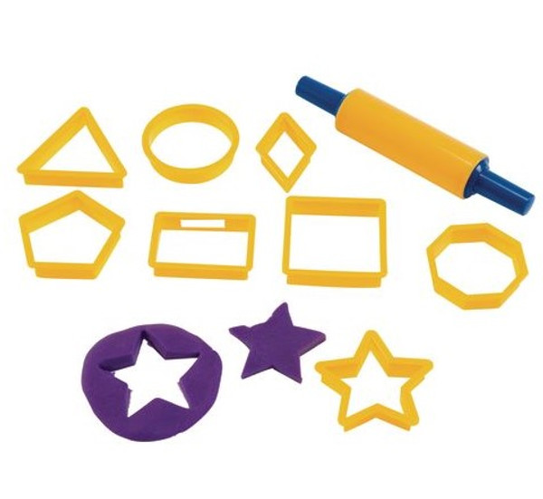 GEO SHAPES DOUGH CUTTERS, SET 8