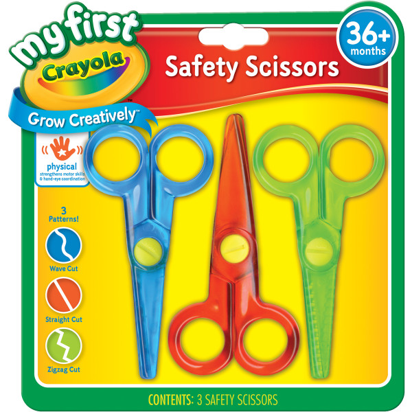CRAYOLA MY FIRST SAFETY SCISSORS PKT 3