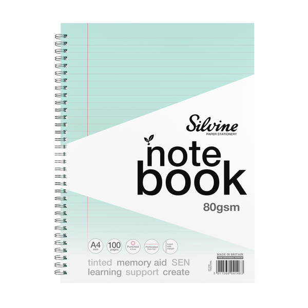 SILVINE TINTED NOTEBOOK A4+