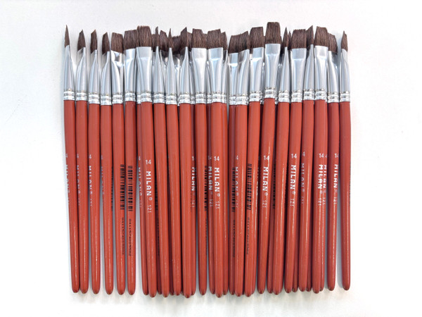 MILAN SCHOOL BRUSH 121 SERIES FLAT, PKT 36