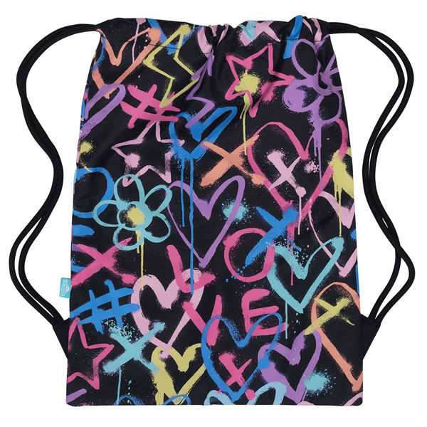 SPENCIL BIG DRAWSTRING BAG - HEARTS AND CROSSES