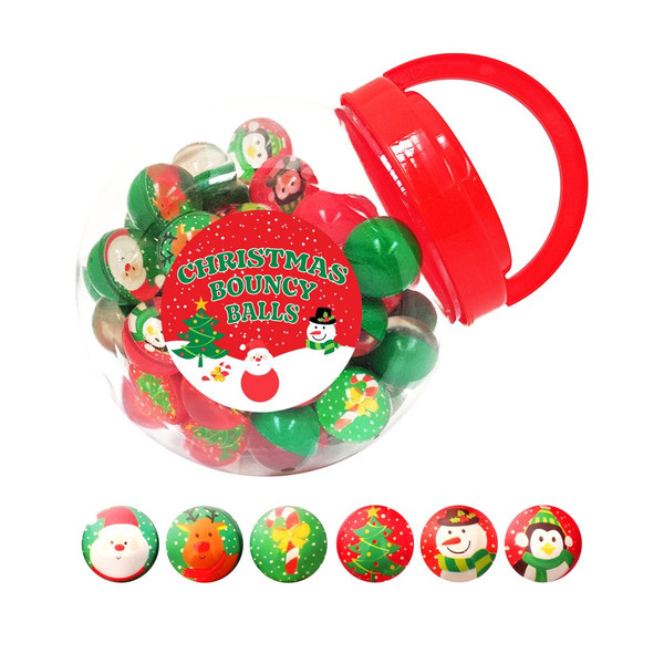 XMAS BOUNCING BALL 35MM (6 ASSORTED DESIGNS)