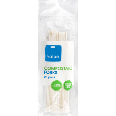 VALUE SUGARCANE FORKS (20PK)