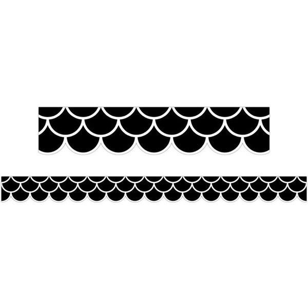 BLACK SCALLOPS BORDER PKT 12
