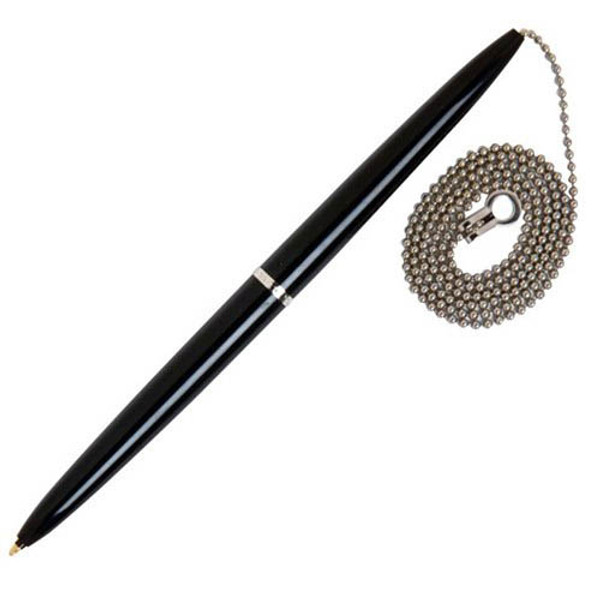 BIC CAPTIVE PEN WITH CHAIN, (BLUE)