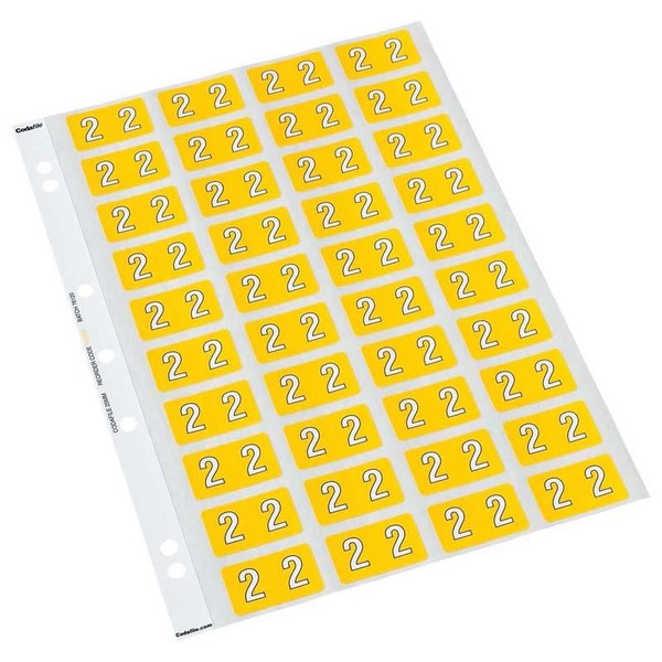 CODAFILE NUMERIC LABELS 25MM (2), PKT 5