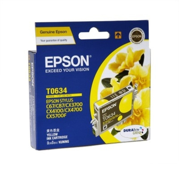 EPSON ORIGINAL T0634 YELLOW INKJET CARTRIDGE T063490