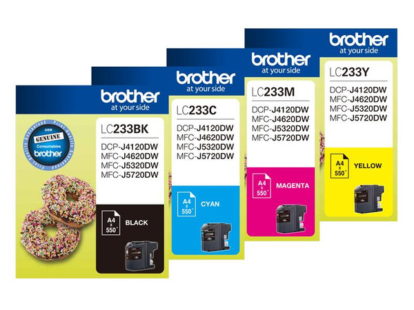 BROTHER LC233Y YELLOW INK CARTRIDGE