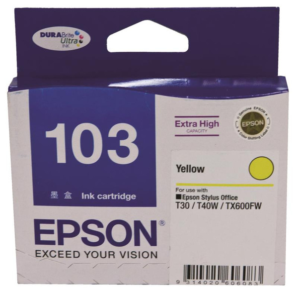 EPSON 103 YELLOW INK CARTRIDGE T1034