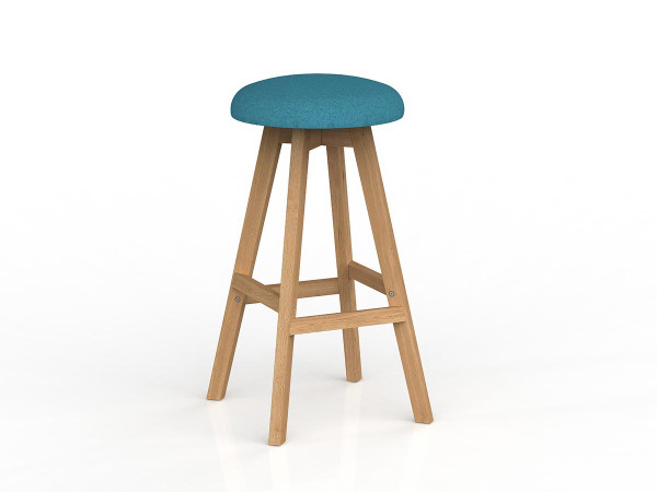 LUNA BUTTON BARSTOOL (ICE BLUE)