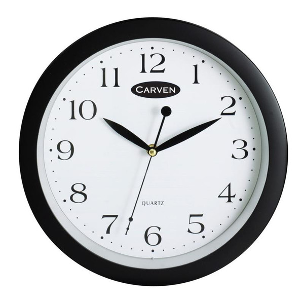 CARVEN WALL CLOCK BLACK 30CM