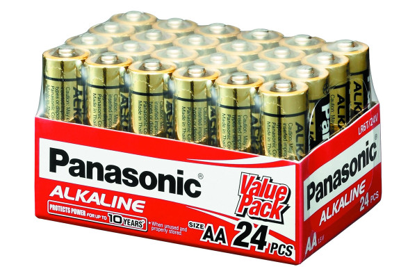 PANASONIC ALKALINE AA BATTERIES, 24 PACK