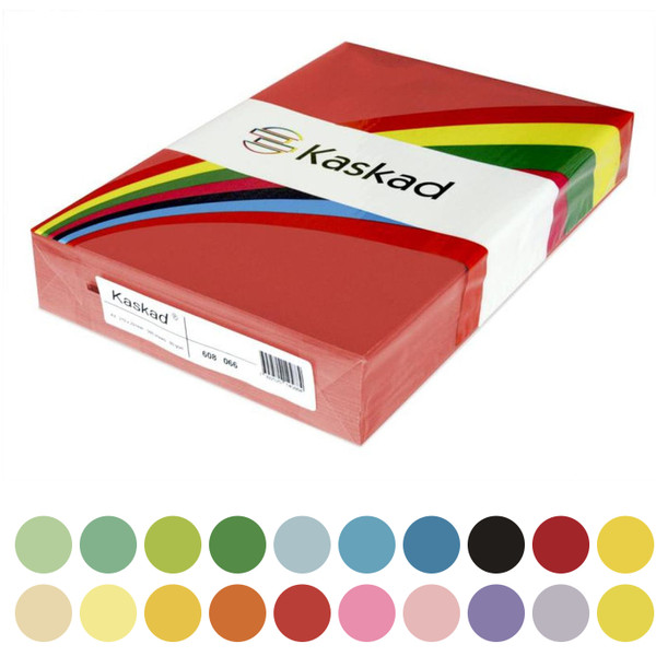 A4 KASKAD COLOURED PAPER 80 GSM