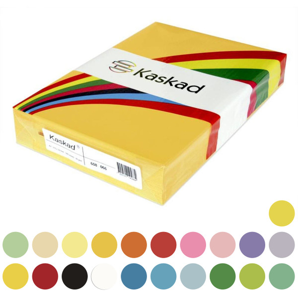 A4 KASKAD COLOURED CARD160GSM PKT 250