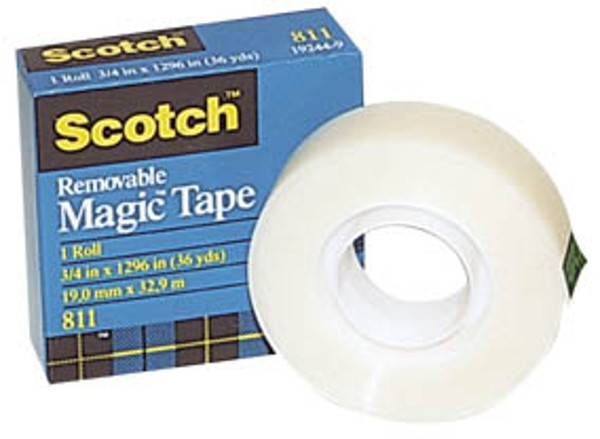 SCOTCH 811 REMOVABLE MAGIC TAPE 19MM X 33M