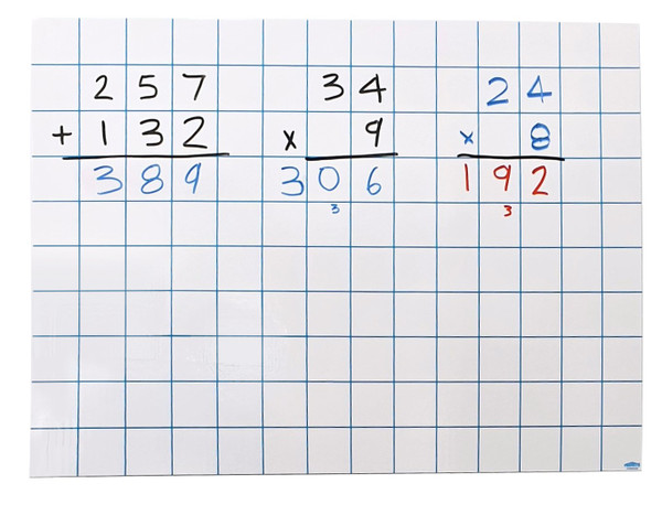 MAGNETIC GRIDDED DRY ERASE BOARD 500 X 700MM MAGNETIC GRIDDED DRY ERASE BOARD 500 X 700MM