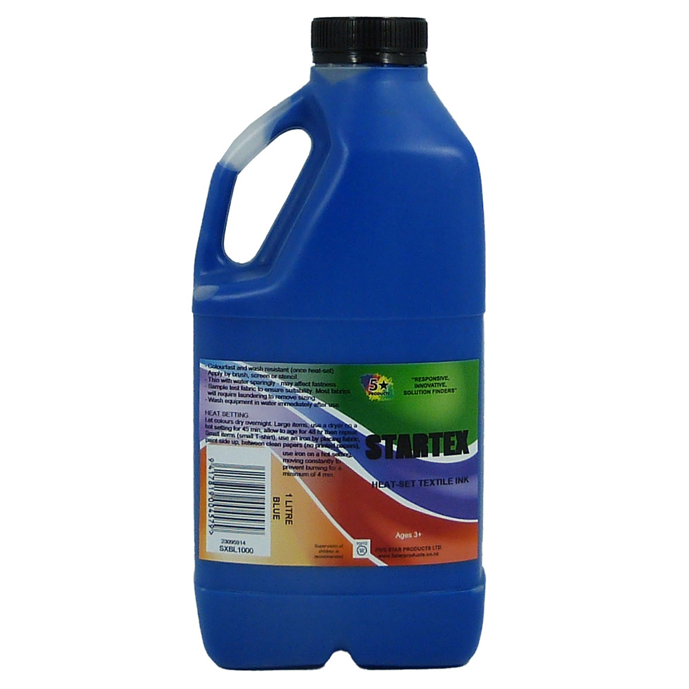 STARTEX TEXTILE INK, 1 LITRE (BLUE)