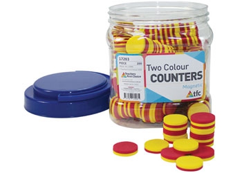 TWO COLOUR MAGNETIC COUNTERS, JAR 200