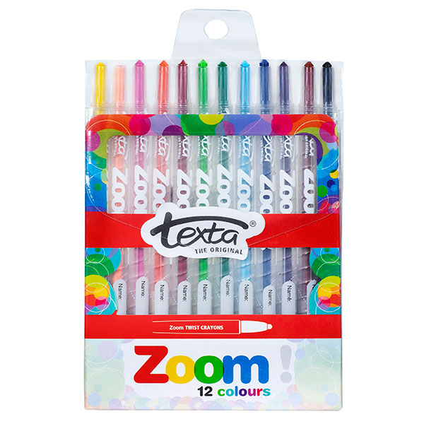 TEXTA ZOOM CRAYONS, PKT12