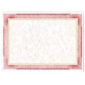 MAROON FOIL & INK BORDER CERTIFICATE