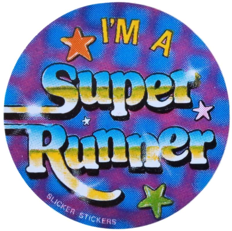 IM A SUPER RUNNER STICKERS, PKT 50