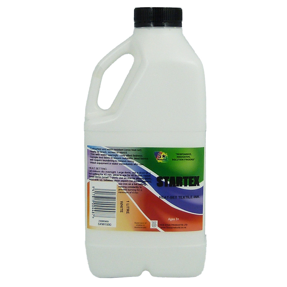 STARTEX TEXTILE INK, 1 LITRE (WHITE)