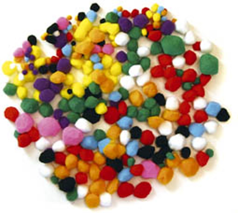 POMPOMS ASSORTED, PKT 280