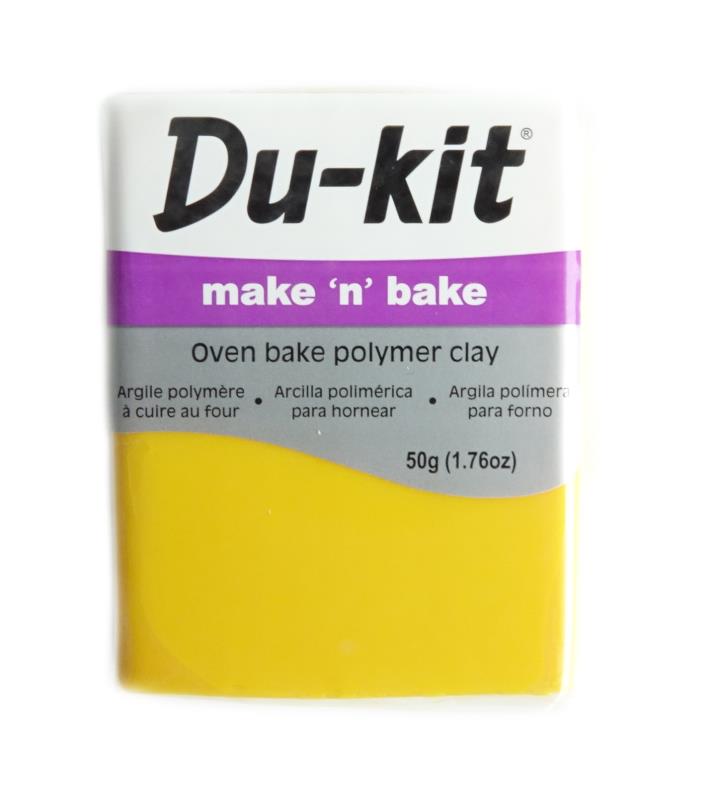 DU-KIT MAKE N BAKE POLYMER CLAY, 50GM (YELLOW)