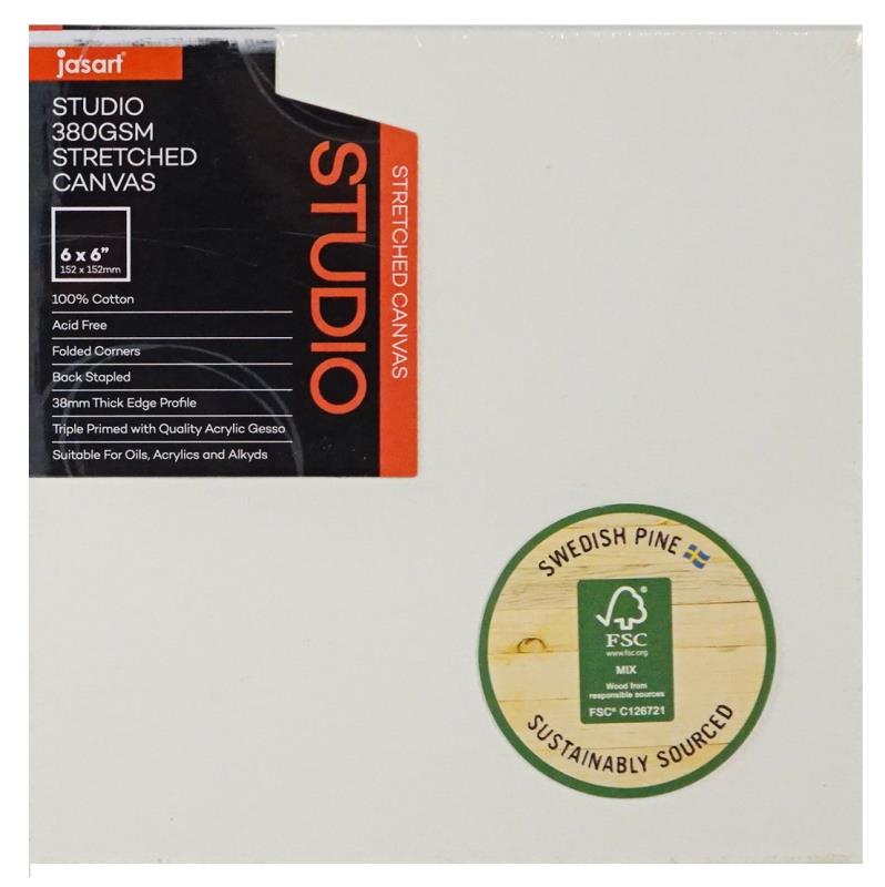 STUDIO THICK EDGE CANVAS 38MM DEPTH 6 X 6 INCH