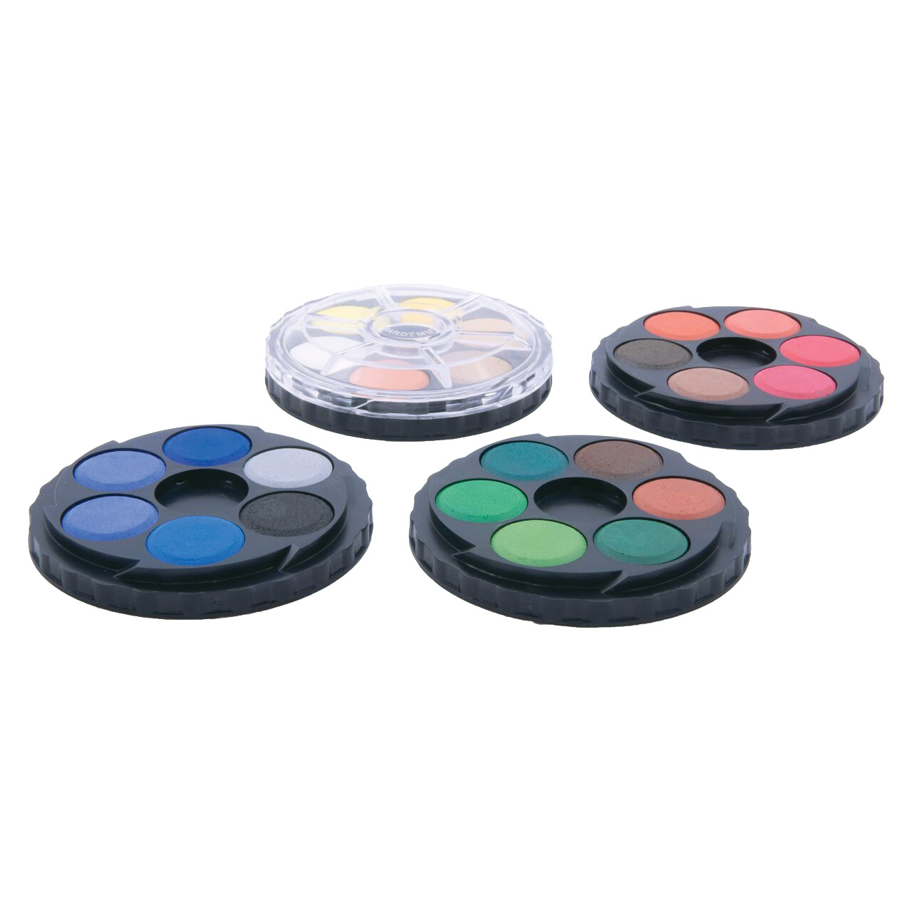 WATERCOLOURS IN ROUND CASSETTE, SET 24