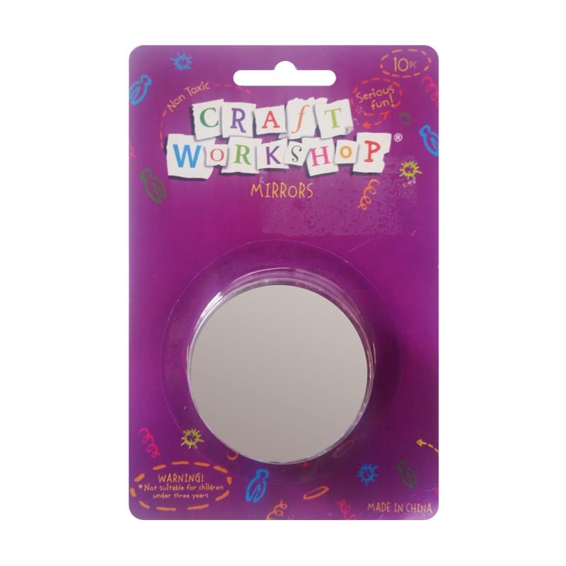 CRAFT MIRRORS ROUND 5CM, PKT 10