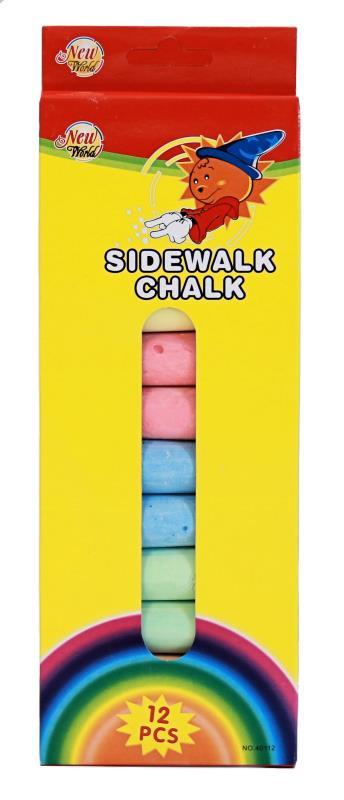 JUMBO SIDEWALK CHALK, PKT 12