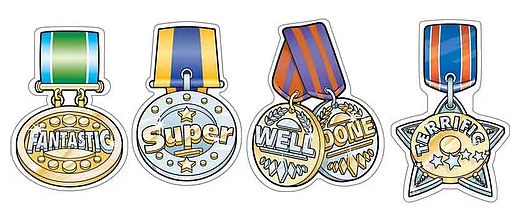 METALLIC MEDAL STICKERS, MULTI PACK