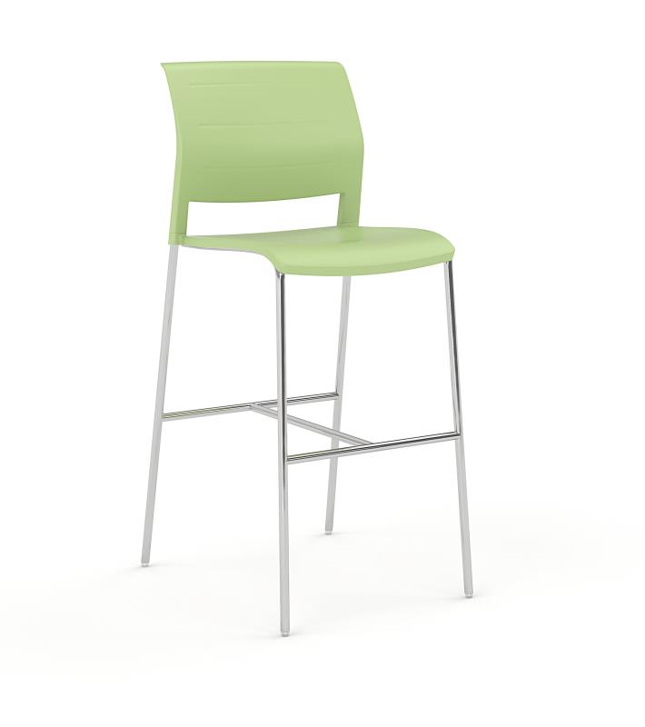GAME BARSTOOL CHROME FRAME - PISTACHIO SHELL