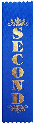 SECOND PLACE SATIN RIBBON BLUE, PKT 20