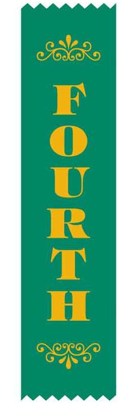 FOURTH PLACE SATIN RIBBON GREEN, PKT 20