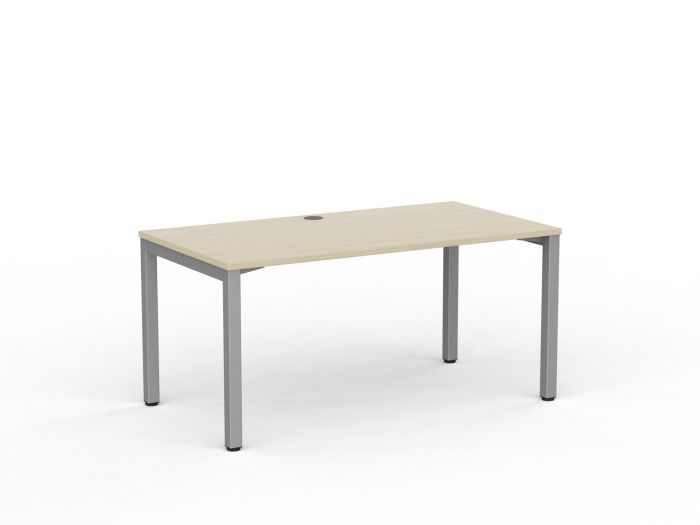 CUBIT DESK 1500 X 800 SILVER FRAME/MAPLE TOP