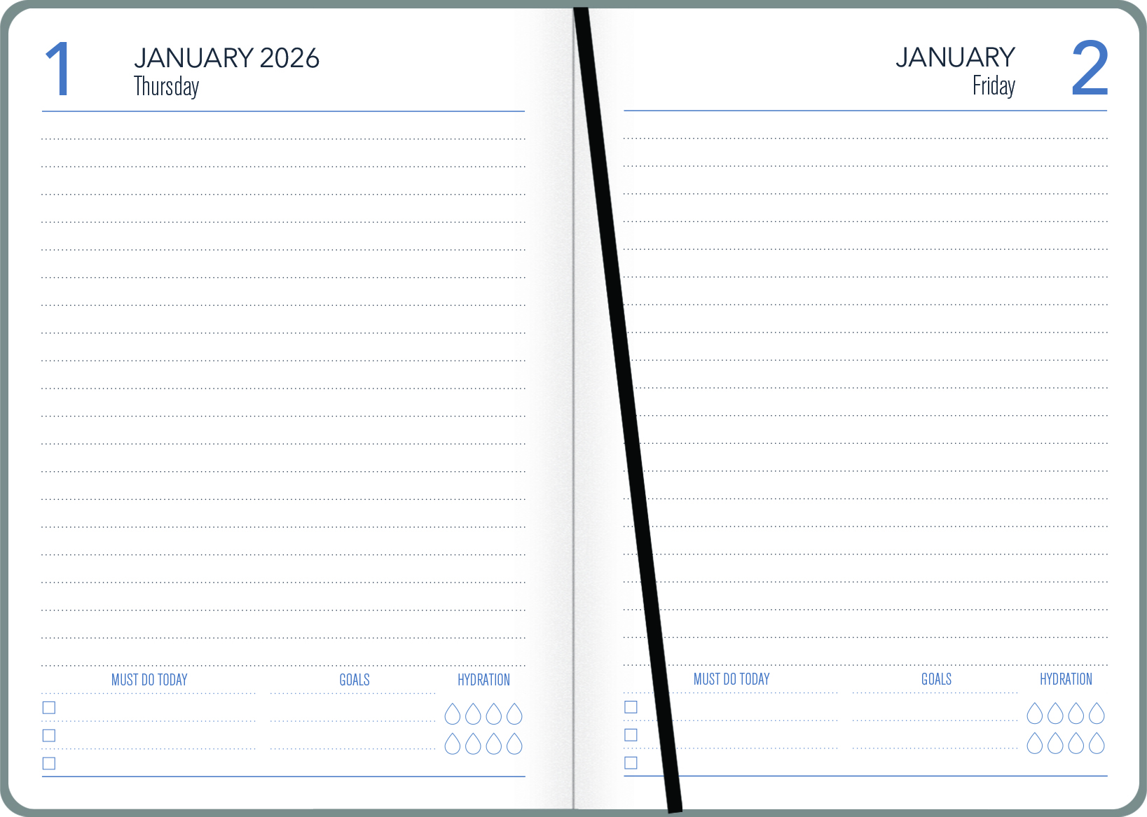 2026 COLLINS A51 COLOURED EDGE DIARY (PINK)