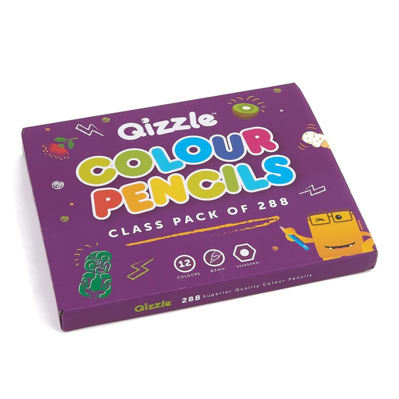 QIZZLE COLOUR PENCILS, CLASSPACK OF 288