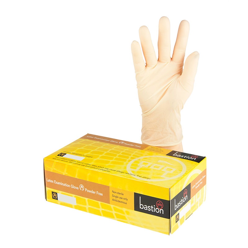 POWDER-FREE LATEX GLOVE LARGE, BOX 100